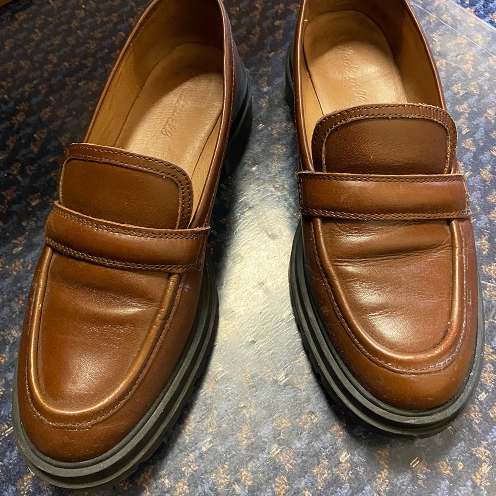 Madewell Chestnut Leather Loafers
